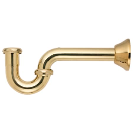 Keeney Mfg Brass P-Trap in Polished Brass, 1-1/4 x 1-1/4" K100PB